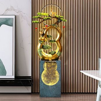 
Home gourd flowing water fountain living room office floor-standing ornaments recycling aquatic wealth landscape opening housewarming gift