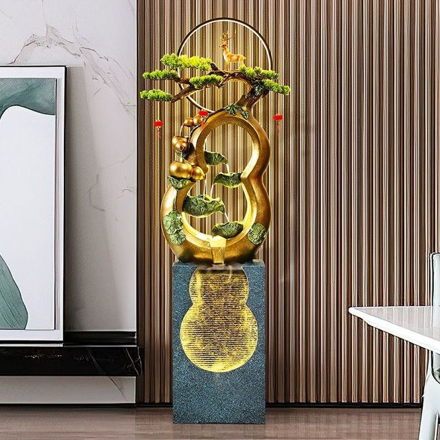 
Home gourd flowing water fountain living room office floor-standing ornaments recycling aquatic wealth landscape opening housewarming gift