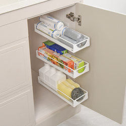 Drawer-type cabinets with sliding rail storage baskets installed inside, bathroom and kitchen F room storage, seasoning bottles and cans, push-pull basket storage
