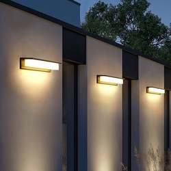 Solar outdoor wall lights Modern simple staircase aisle exterior wall lights courtyard balcony front door homestay waterproof wall lights