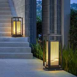 ?Outdoor solar lawn lamp modern simple LED waterproof community garden villa park lawn lamp