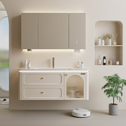 Sofia Ceramic Integrated Basin Bathroom Cabinet Combination Modern Minimalist Bathroom Washbasin Cabinet Wash Basin Cabinet