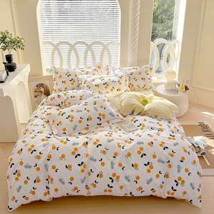 
Category A maternal and infant grade 4-piece pure cotton 4-piece set pure cotton bed sheet quilt cover dormitory bed sheet 3-piece set for all seasons