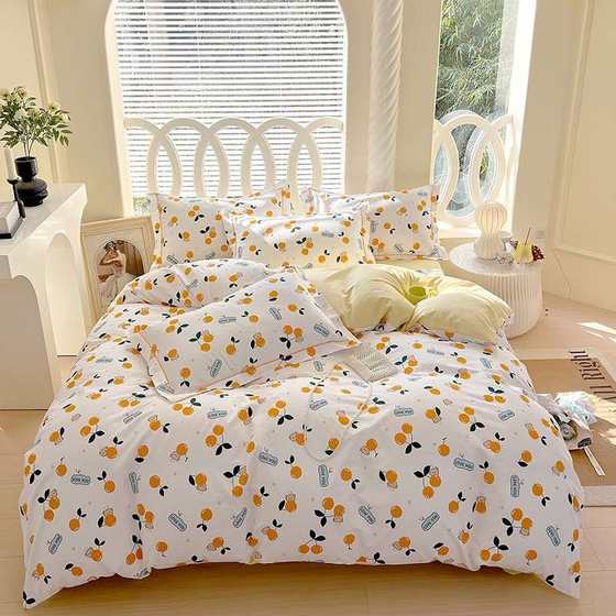 
Category A maternal and infant grade 4-piece pure cotton 4-piece set pure cotton bed sheet quilt cover dormitory bed sheet 3-piece set for all seasons