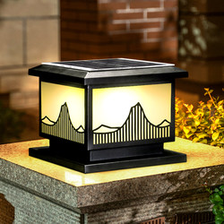 Modern simple solar column head lamp p outdoor waterproof garden villa courtyard outdoor perimeter wall gate column wall head