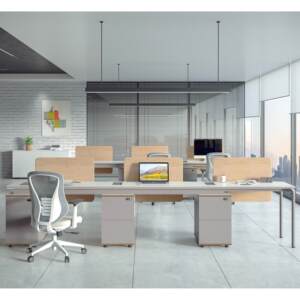 
Staff office furniture employee desk combination Simple modern screen card work position four-person staff desk