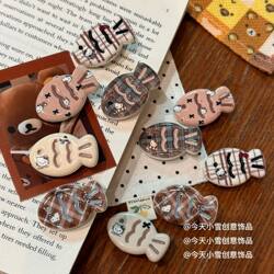 Autumn and Winter New Style ins Cute Sweet Fish Hair Clip, Cartoon Bangs Clip, Versatile Hair Accessory
