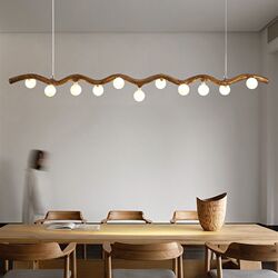 Nordic bar chandelier creative personality dining table Zen Japanese style branch wood B&B tea room decoration restaurant chandelier
