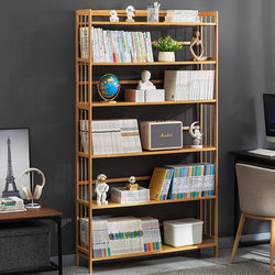 Simple Household Bookshelf, Floor-Standing Multi-Layer Integrated Wall-Mounted Storage Rack, Children's Reading Area, Living Room Storage Rack