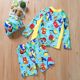 Children's swimsuits, boys, children's long-sleeved shorts, sun protection, split casual surfing, beach, hot spring quick-drying swimsuit