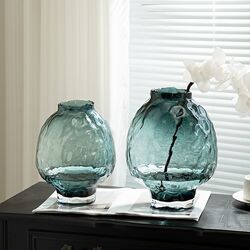 Flower vase with big belly, super beautiful, light luxury and high-end flower arrangement living room decoration, suitable for hydroponic green plants table decoration