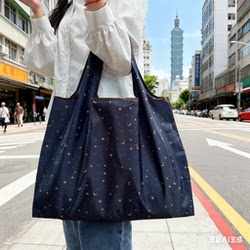 Factory Ready Stock Large Capacity Single-Shoulder Portable Foldable Eco-Friendly Shopping Bag Cartoon Travel Grocery Bag Export