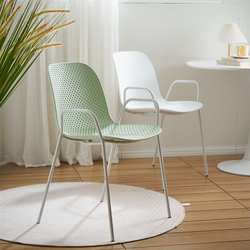 Nordic hollow armless chair, plastic backrest, reception area, negotiation area, reception, leisure cafe, living room dining chair