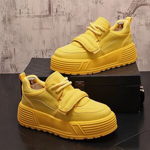
Fashionable men's shoes, thick sole, high-rise fashion casual shoes, new versatile white shoes, youth lace-up shoes, sponge shoes
