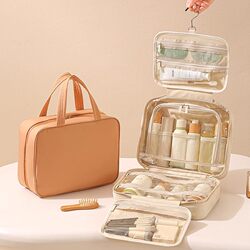 2025 New Model Storage Makeup Bag for Women, High-End Portable Toiletry Bag for Travel, Large Capacity, Partitioned, Waterproof