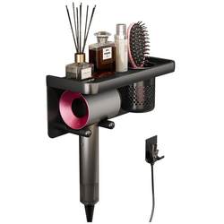 Hairdryer storage rack without punching in bathroom hair dryer bracket toilet bathroom wall-mounted storage air duct rack
