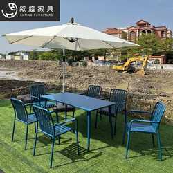Outdoor furniture courtyard garden scenic area outdoor tables and chairs outdoor cafe milk tea shop wrought iron coffee table chair combination