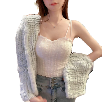 Large size hot girl with breast pads and outer top for women with white lace inner bra, beautiful back bra, small suspender vest, summer