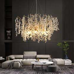 Light luxury money branch living room crystal chandeliers villa hall lighting art atmospheric high-end dining room bedroom lighting