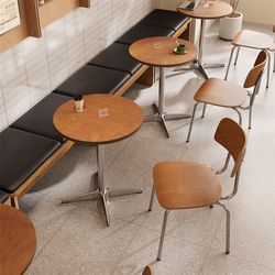 Cafe tables and chairs ocean board table Korean dessert shop milk tea burger shop restaurant bistro sugar shop square table
