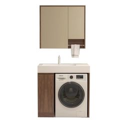 Small apartment balcony washing machine washbasin combination cabinet slate integrated washbasin bathroom cabinet machine basin washing cabinet