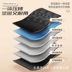 Household non-stick smokeless barbecue plate Korean gas induction cooker dual-purpose plate camping portable medical stone picnic cooker