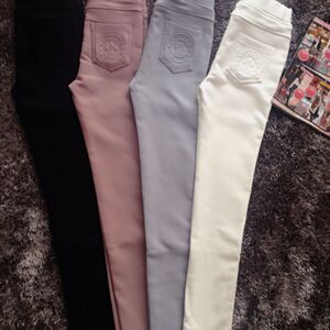 
New spring and summer black high-waisted multi-color outer leggings with slim feet, fashionable and versatile autumn and winter plus velvet pencil pants