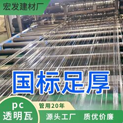 Pc Fully Transparent Tile Sunlight-Resistant Board Thickened Canopy Eaves Sunroom Glass Bright Tile Vegetable Greenhouse Lighting Tile