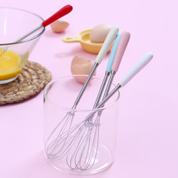 Mini ceramic handle manual egg beater egg custard stirring gadget stainless steel home kitchen baking egg beater