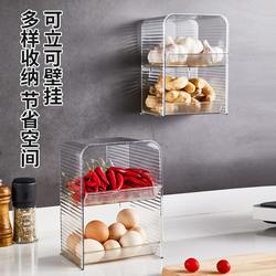 Plastic kitchen storage spice rack supplies storage rack garlic storage box onion ginger wall hanging storage basket garlic ginger