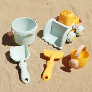 Children's beach bucket, sand shovel, sand play tool, beach toy car set, boy girl baby trailer