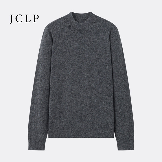 
JCLP Jin Chun Liangpin Men's Half Turtle Collar Long Sleeve Pullover 100 Cashmere Sweater for Husband and Dad
