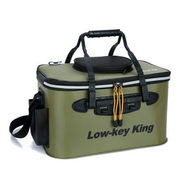 Fishing equipment bucket thickened 1.2mm folded fishing fish bucket live fish box guard fish gear pack fish gear bucket