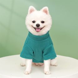 Pet dogs and cats autumn and winter clothes plus velvet bottoming shirts for traction Teddy Bichon French Dou Corgi clothing