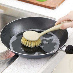 Kitchen Long-Handled Cleaning Brush, Household Multi-Functional Decontamination Pot Brush, Dishwashing Brush, Hanging Sink and Stove Cleaning Brush