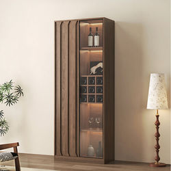 Solid Wood Small Wine Cabinet for Living Room, Vintage Storage Decorative Cabinet Against the Wall, Cabinet Next to the Tv, Standing Cabinet, 2025 New Model