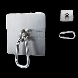 Clothesline sticky hook, strong load-bearing hook, punch-free stainless steel hook, outdoor indoor cement wall fixer