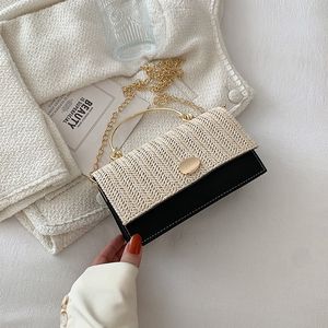 
Spring style bag for women 2022 new style braided simple fashion Korean style texture chain trend crossbody small square bag