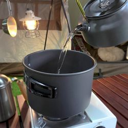 Outdoor Coat Pot Camping Cookware Set Portable Outdoor Kettle Camping Non-stick Frying Pan Cooking Equipment Supplies