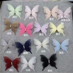 Curtain Decoration Accessories, Small Ornaments, Embellishments, Hanging Decorations, Sheer Curtains, Door Curtains, Pins, Brooches, Three-Layer Tulle, Butterfly