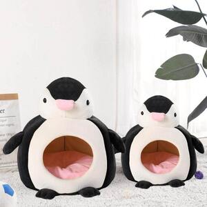 
New creative penguin cute pet nest dog nest removable and washable cute semi-enclosed four-season universal warm cat nest pet nest