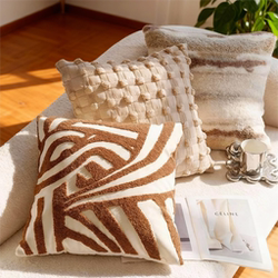 Cream-Colored Light Luxury Vintage Throw Pillow Sofa Living Room Pillowcase Without Insert Headboard Lumbar Pillow Cushion