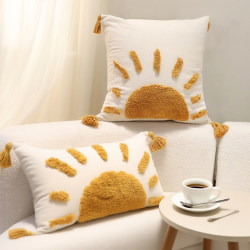 Embroidered Pillowcase Without Insert, Light Luxury, High-End Feel, Nordic Simple Style, Versatile Sofa Cushion, Dormitory Headboard Cushion