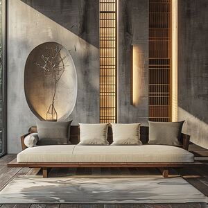 
New Chinese style home hotel B&B office sofa Zen black walnut ash wood reception design custom furniture