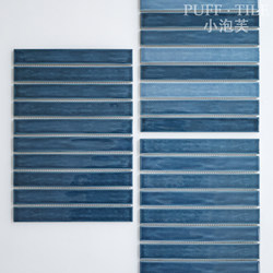 French Retro-Style Blue Glazed Mosaic Tiles for Restaurant, Hotel, Bathroom, Clothing Store, Sideboard, and Background Wall