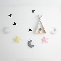 INS Nordic star and moon hanging decoration for children's room crib tent bed curtain matching decoration 5 star decoration