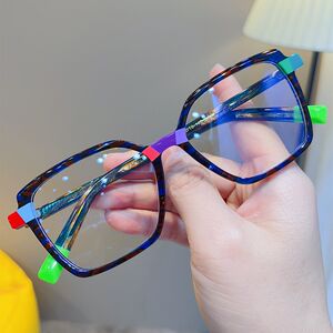 
Jian Dan's versatile ultra-light glasses frame for men and women, retro fashion plate, large frame, plain anti-blue light, myopia photochromic glasses