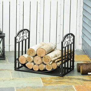 
European-style iron art black disassembly and assembly of local household items outdoor fireplace tools firewood rack firewood storage rack display rack