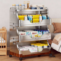 Baby Product Storage Rack Newborn Baby Bedroom Bedside Multi-Layer Storage Rack Feeding Table Milk Powder Bottle Storage Cabinet