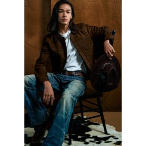 
Uncle Te American Retro Carhartt Leather Jacket Spring and Autumn Leather Jacket Ami Khaki Workwear Hunting Jacket Early Spring